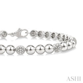 .15CTRDDM BOLD ROUND BEAD BRACELET SL-S*